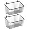mDesign Metal Wall Mount Hanging Basket for Home Storage, 2 Pack